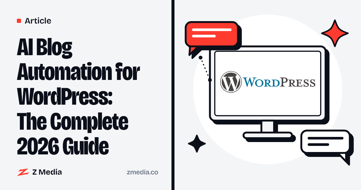 WordPress logo on a computer screen, flat illustration