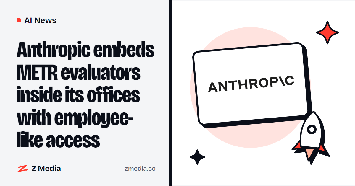 Anthropic logo beside a flat illustration of a rocket