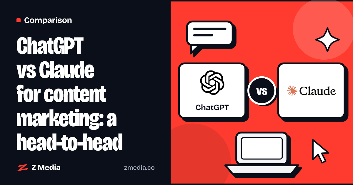 Logos of ChatGPT, Claude side by side, flat illustration