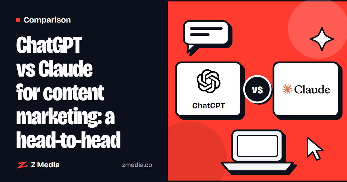 Logos of ChatGPT, Claude side by side, flat illustration