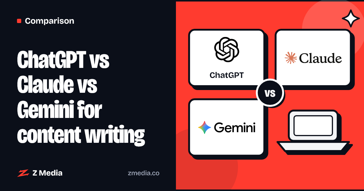 Logos of ChatGPT, Claude, Gemini side by side, flat illustration