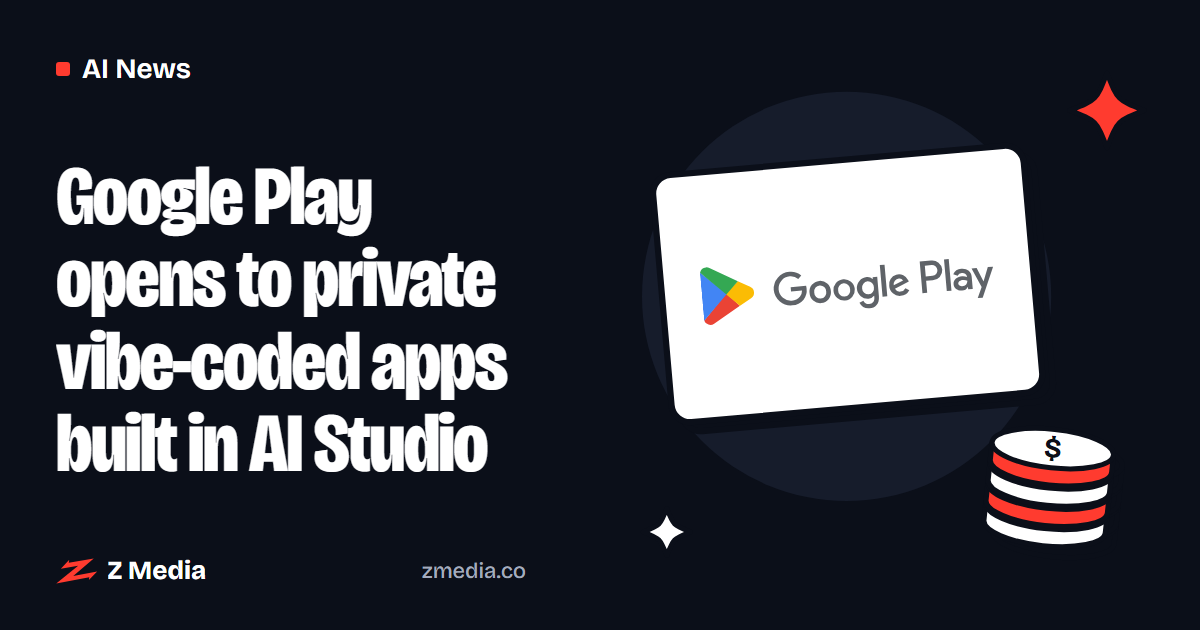 Googleplay logo beside a flat illustration of a coins