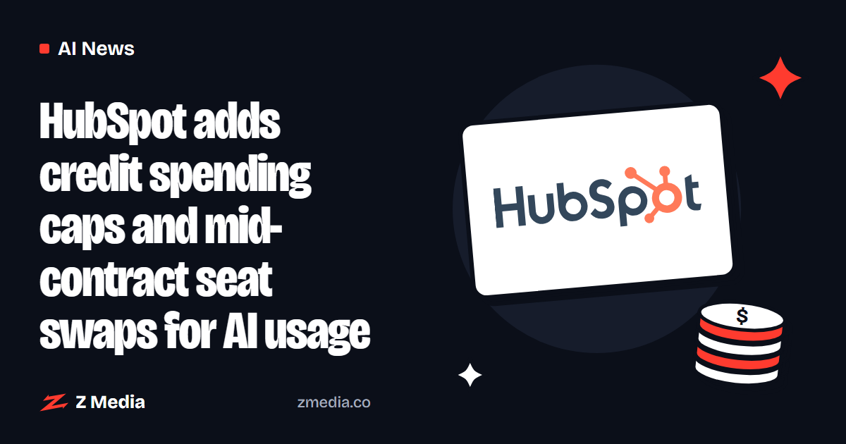 Hubspot logo beside a flat illustration of a coins