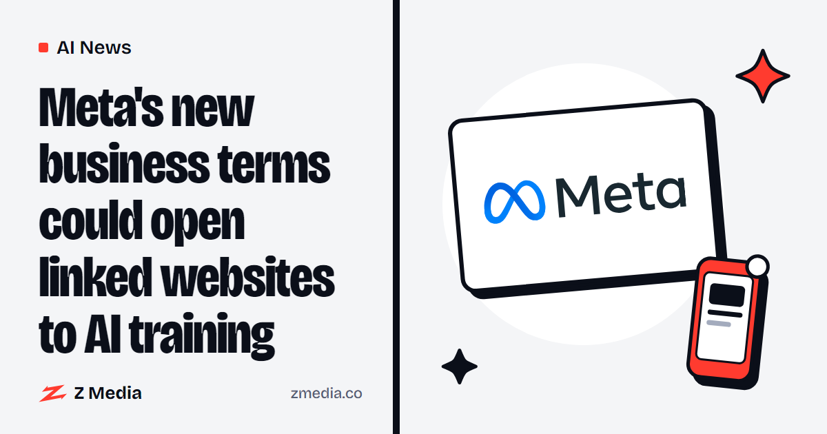 Meta logo beside a flat illustration of a phone