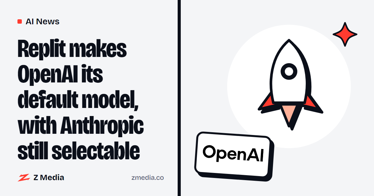 Openai logo beside a flat illustration of a rocket